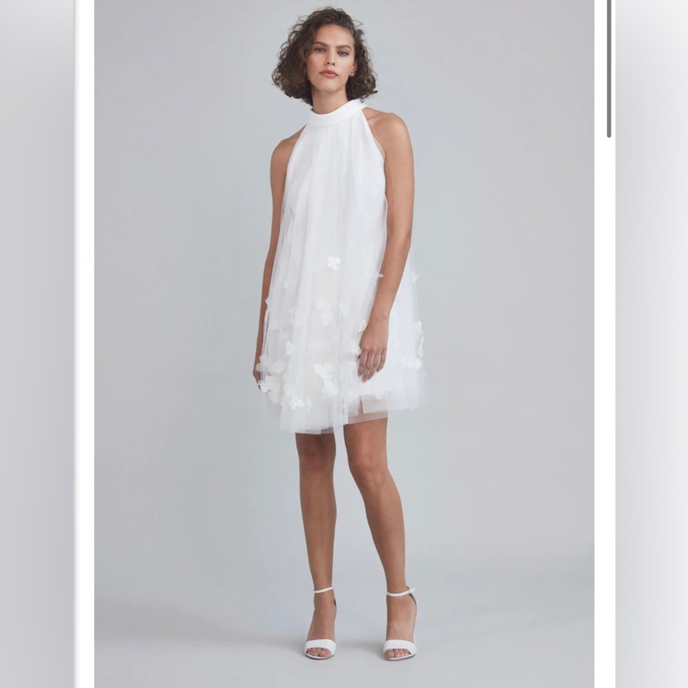 Amsale Petal Trapeze Dress